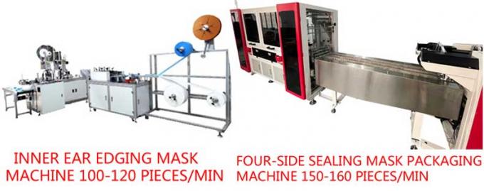 machine à emballer de masque protecteur dans des PCs de scellage du côté quatre de la machine de conditionnement de masque de l'Inde 150/minute